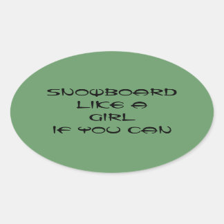 snowboard like a girl sticker