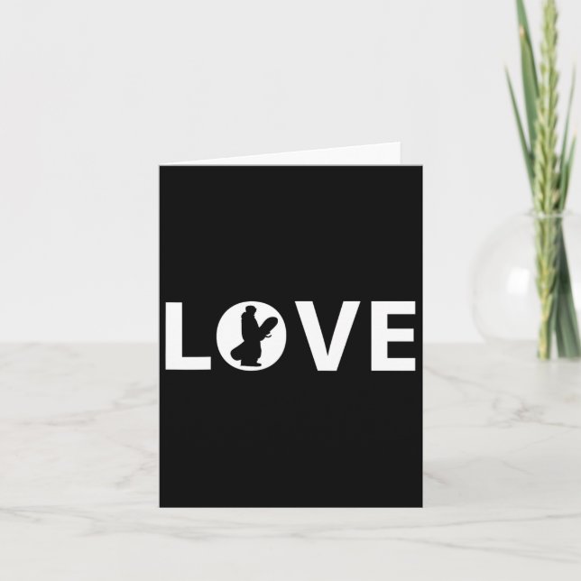 Snowboard Love Snowboarder Gift  Card (Front)