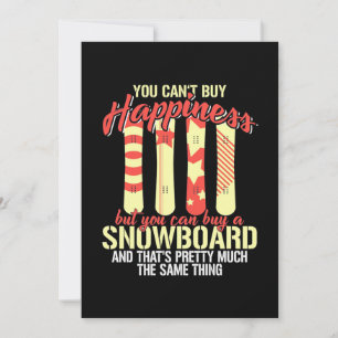 Snowboard Makes Me Happy Invitation