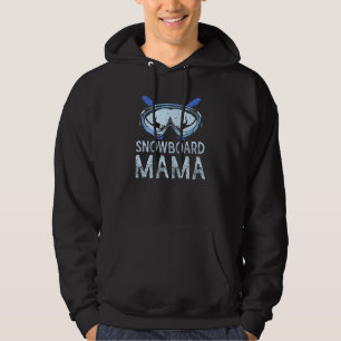 Snowboard Mama Slopes Snowboarder Snowboarding Win Hoodie