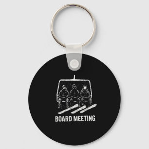 Snowboard Meeting Snowboarding Vacation Skiing  Key Ring