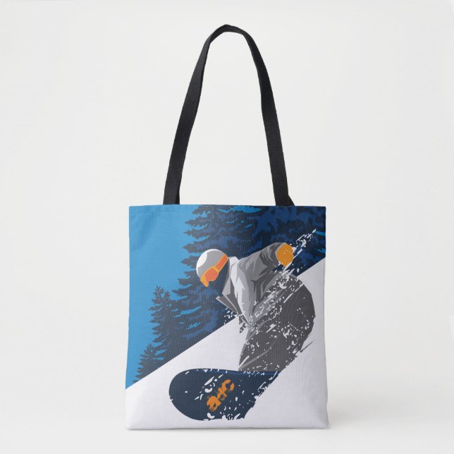 Snowboard,  Mountain, extreme sports Tote Bag (Front)