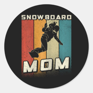 Snowboard Mum Snowboarding Mother Snowboarder Mum  Classic Round Sticker