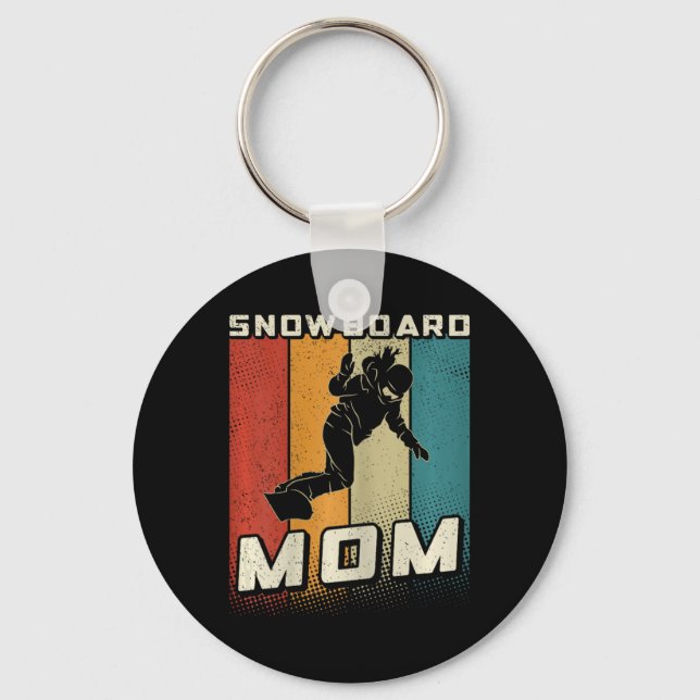Snowboard Mum Snowboarding Mother Snowboarder Mum  Key Ring (Front)