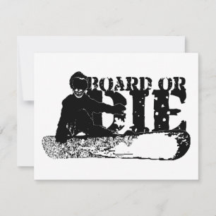 snowBOARD OR DIE Invitation