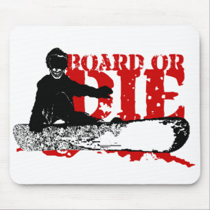 snowBOARD or die Mouse Pad