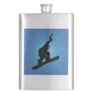 Snowboard Outlaw Hip Flask