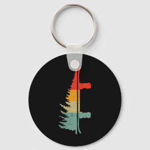 Snowboard Pine Tree - Snowboarding Snowboarder Win Key Ring