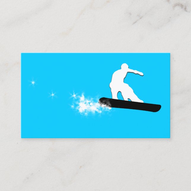 snowboard powder trail business card (Front)