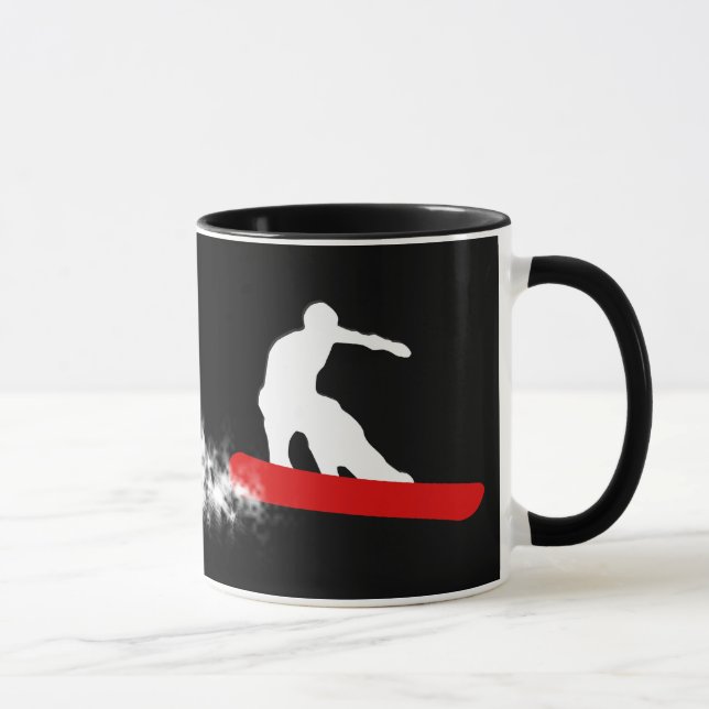 snowboard : powder trail : mug (Right)