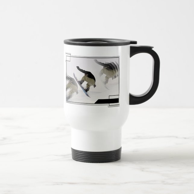 Snowboard Rails Plastic Travel Mug (Right)