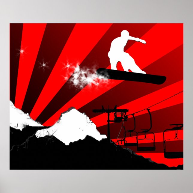snowboard. red. poster (Front)