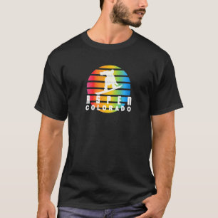 Snowboard Retro Sun Snowboarder Aspen Colorado T-Shirt
