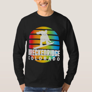 Snowboard Retro Sun Snowboarder Breckenridge Colou T-Shirt