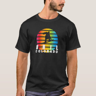 Snowboard Retro Sun Snowboarder Vail Colorado T-Shirt