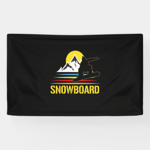 Snowboard Retro Vintage Banner