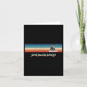 Snowboard Retro Vintage Snowboarding Gift  Card