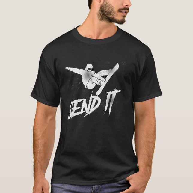 Snowboard Send It Vintage T-Shirt (Front)