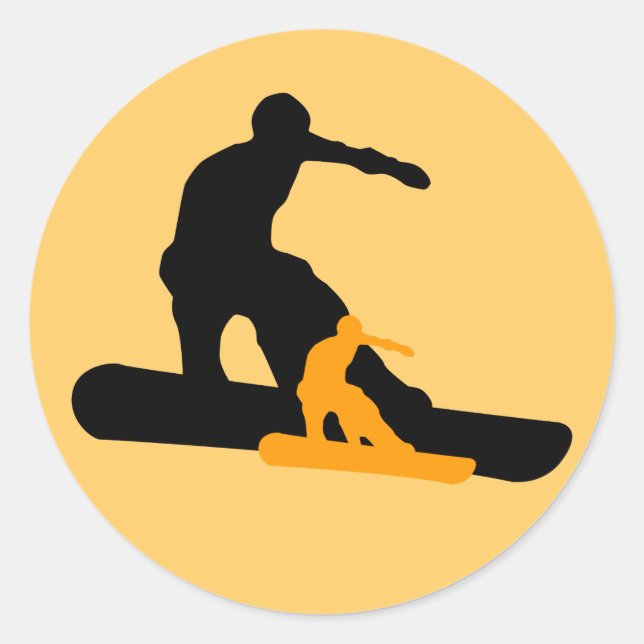 snowboard. shadowstance. classic round sticker (Front)
