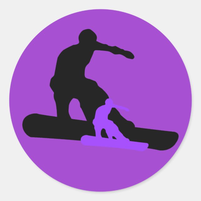 snowboard. shadowstance. classic round sticker (Front)