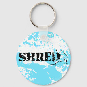 snowboard. shred. key ring