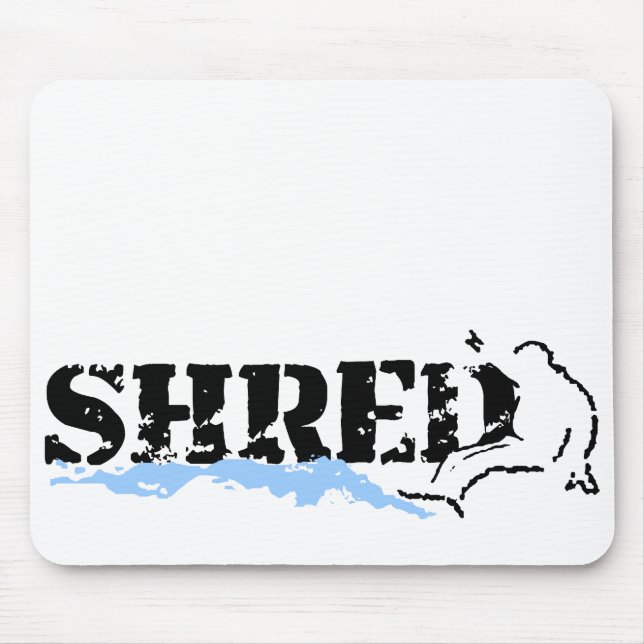 snowboard. shred. mouse pad (Front)
