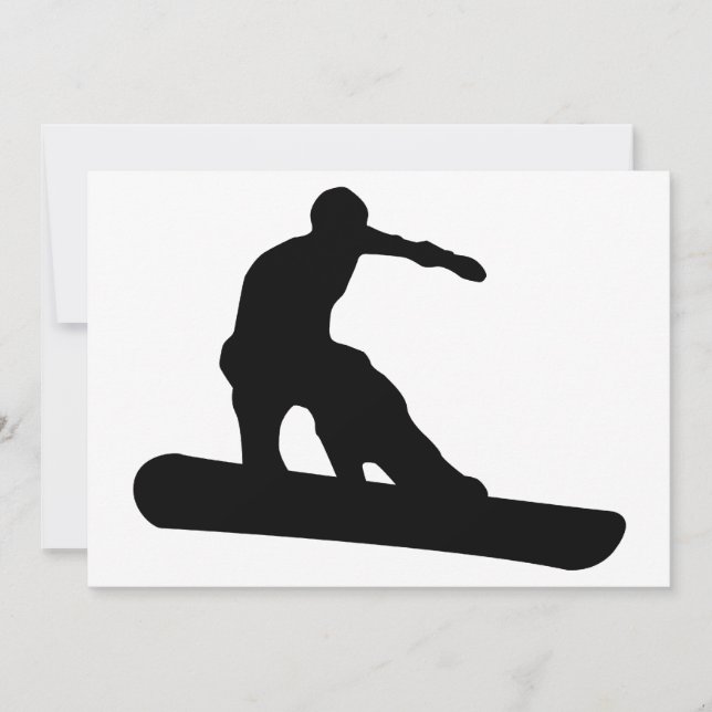 snowboard silhouette invitation (Front)