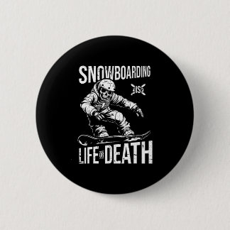 Snowboard Skeleton Snowboarding - Winter Sports Sn 6 Cm Round Badge