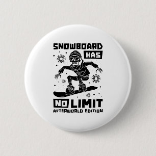 Snowboard Skeleton Winter Sports - Snowboarding Sn 6 Cm Round Badge