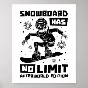 Snowboard Skeleton Winter Sports - Snowboarding Sn Poster