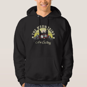 Snowboard Ski Cat The Meowtains Are Calling Hoodie