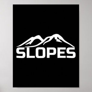 Snowboard Ski Slopes And Mountain Snowboarding Poster