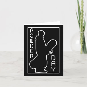 Snowboard Ski Winter Sports Snow Powder Day Logo  Card