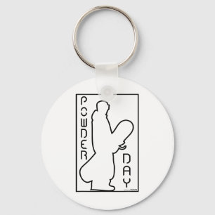 Snowboard Ski Winter Sports Snow Powder Day Logo Key Ring