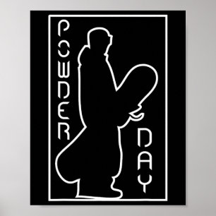 Snowboard Ski Winter Sports Snow Powder Day Logo  Poster