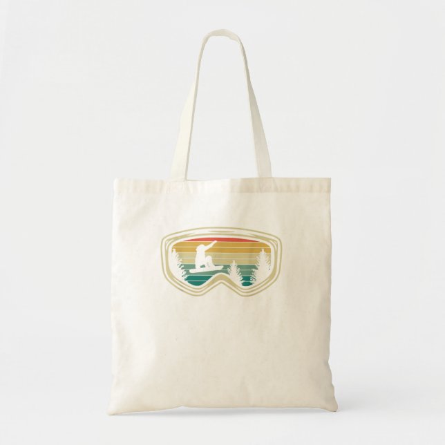 Snowboard Skiing Snow Mountain Winter Tote Bag (Front)