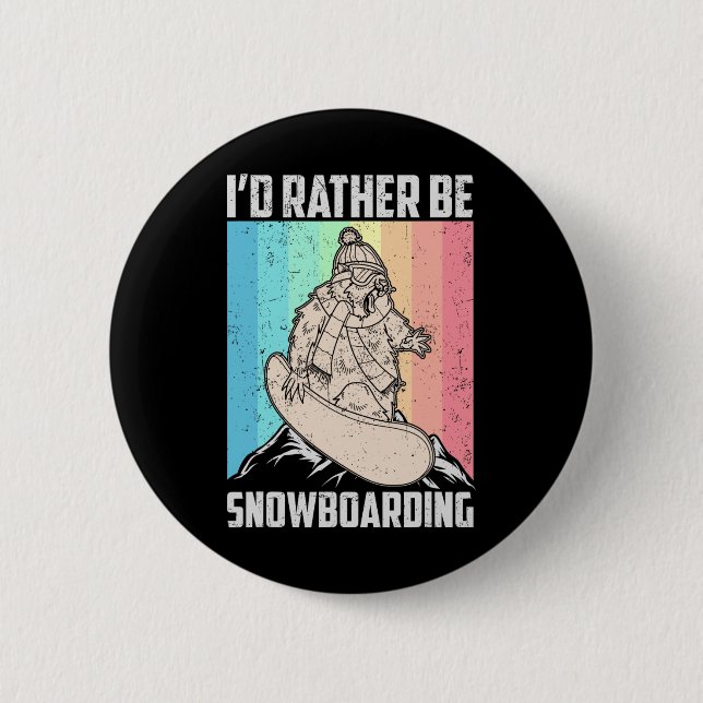 Snowboard Skiing Snowboarder Competitive Activity  6 Cm Round Badge (Front)