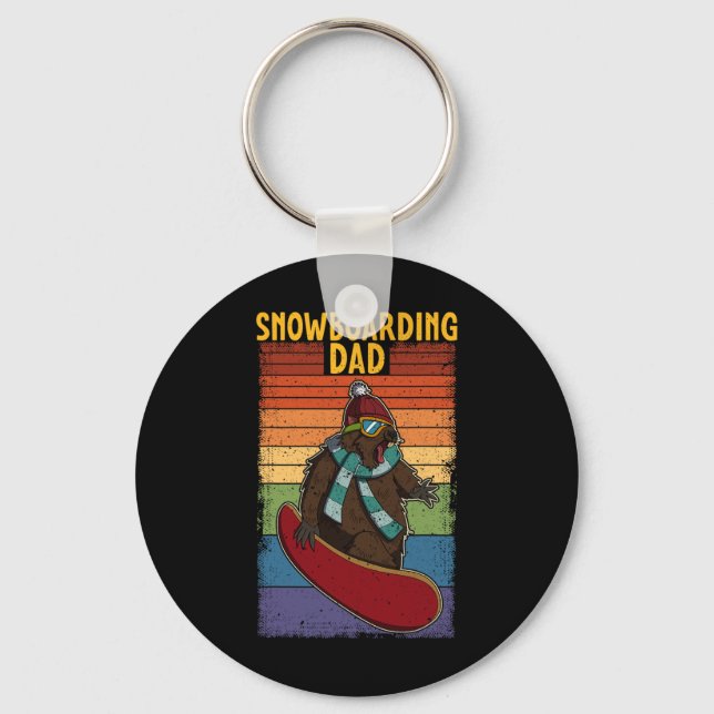Snowboard Skiing Snowboarder Competitive Activity  Key Ring (Front)