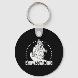 Snowboard Skiing Snowboarder Competitive Activity  Key Ring