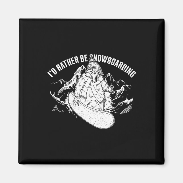 Snowboard Skiing Snowboarder Competitive Activity  Magnet (Front)