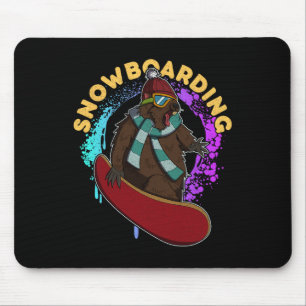 Snowboard Skiing Snowboarder Competitive Activity Mouse Pad