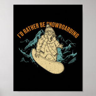 Snowboard Skiing Snowboarder Competitive Activity Poster