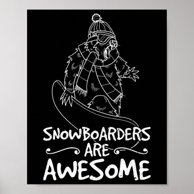 Snowboard Skiing Snowboarder Competitive Activity  Poster (Front)