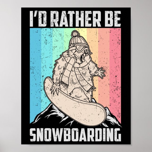 Snowboard Skiing Snowboarder Competitive Activity  Poster (Front)