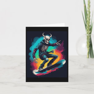 Snowboard Skull Snowboarding Skull Snowboarder Sku Card