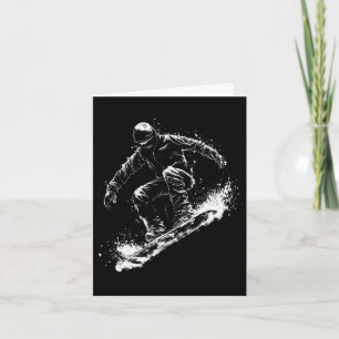 Snowboard Sliding In Style  Card
