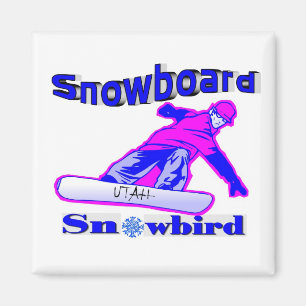 Snowboard Snowbird Magnet