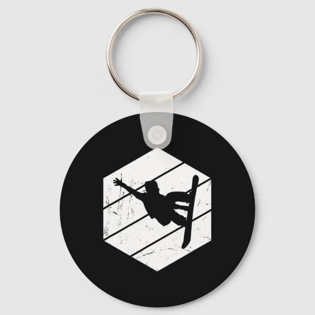 Snowboard Snowboarder Herren Damen Snowboarding  Key Ring (Front)
