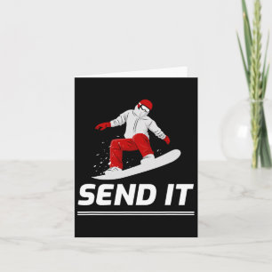 Snowboard Snowboarder Send It Snowboarding Winter  Card