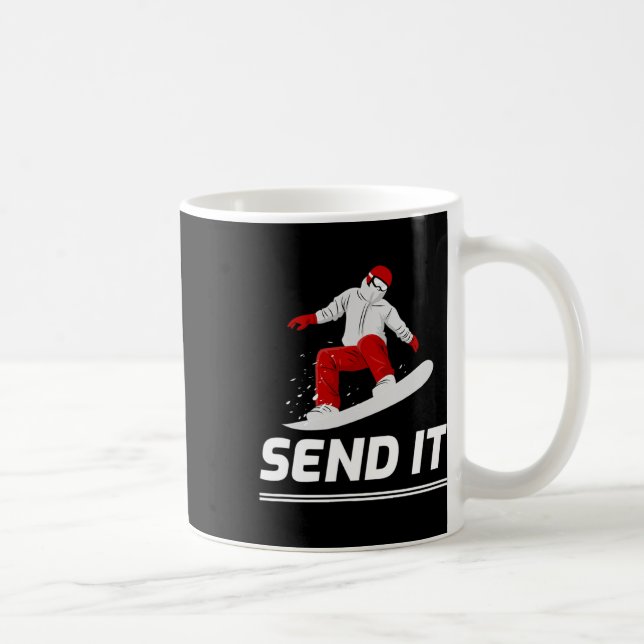 Snowboard Snowboarder Send It Snowboarding Winter  Coffee Mug (Right)